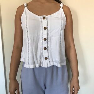 White hollister tank